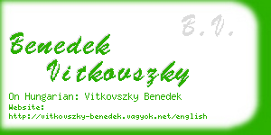 benedek vitkovszky business card